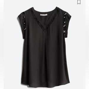 Daniel rainn maternity kabari maternity cut out detail blouse, black, small.